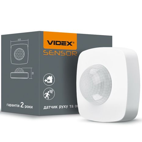 Датчик движения и освещения VIDEX VL-SPC24W 1200W пыле- влагозащищенный регулируемый