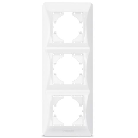 Пластикова рамка на 3 пости VIDEX BINERA VF-BNFR3V-W вертикальна біла
