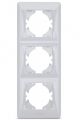 Пластикова рамка на 3 пости VIDEX BINERA VF-BNFR3V-SS вертикальна срібляста
