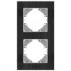 Рамка алюминиевая вертикальная на 2 поста VIDEX BINERA VF-BNFRA2V-B черная