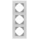 Рамка алюмінієва вертикальна на 3 пости VIDEX BINERA VF-BNFRA3V-SL срібляста