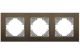 Рамка алюминиевая горизонтальная на 3 поста VIDEX BINERA VF-BNFRA3H-CH шоколадная