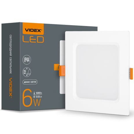 Точечный светильник VIDEX Back 6W 5000K VL-DLBS-065 встраиваемый квадратный