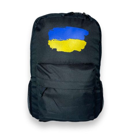 Рюкзак спортивний BagWay 20л одно відділення фронтальний карман бічні кишені, розмір 42*30*16 см чорний принт 1