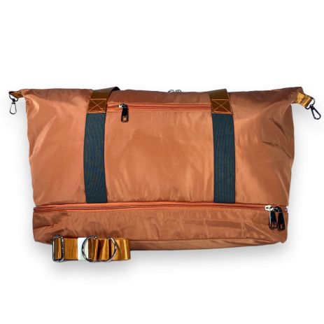 Дорожня сумка Bobo, два відділення, два внутрішні кармани, фронтальний карман, розмір 47*35*25 см, рудий