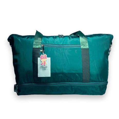 Дорожня сумка Bobo, два відділення, два внутрішні кармани, фронтальний карман, розмір 47*35*25 см, зелений