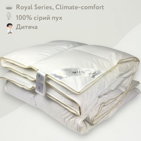 Одеяло пуховое со 100% серым пухом Royal Series Climate-comfort IGLEN 110х140 (11014010GRS)