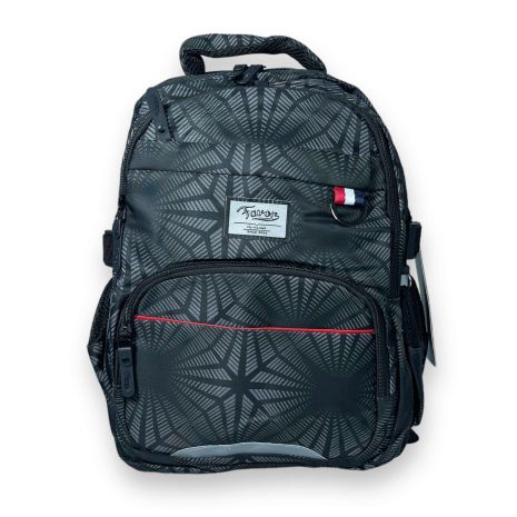 Шкільний рюкзак Favor для хлопчика, два відділення, фронтальні кармани, бічні кармани, розмір 40*27*15см, чорний