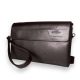 Мужской кошелек портмоне Langsa клатч из экокожи три отдела дополнительные карманы размер: 22*15*5 см коричневый
