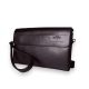 Чоловічий гаманець клатч Langsa портмоне з екошкіри три відділи додаткові кишені розмір: 20*13*5 см коричневий