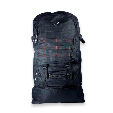Рюкзак туристический универсальный, 35 л, с расширением, один отдел, размер: 63(51)*36*15 см, черный