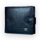 Чорний гаманець чоловічий Devi's шкірозамінник 2 відділи для купюр 4 для карток розмір: 12*10*2 см