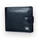 Черный мужской кошелек кожзаменитель Devi's 2 отдела для купюр 4 для карточек размер: 12*10*2 см