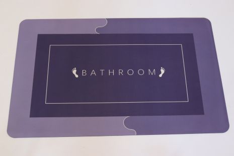 Вологопоглинаючий килимок у ванну 50*80 см на нековзькій основі прямокутний 30938/violet