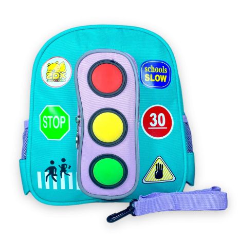 Детский рюкзак 320 один отдел фронтальный карман боковые карманы размер: 27*23*10 см, бирюзовый