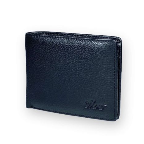 Чоловічий гаманець Moro із затискачем натуральна шкіра 2 відділення для купюр розмір: 11 5*9*3 см чорний