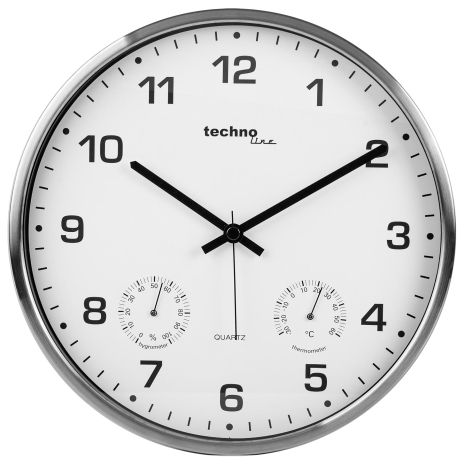 Настінний годинник Technoline WT7980 White/Silver (WT7980)