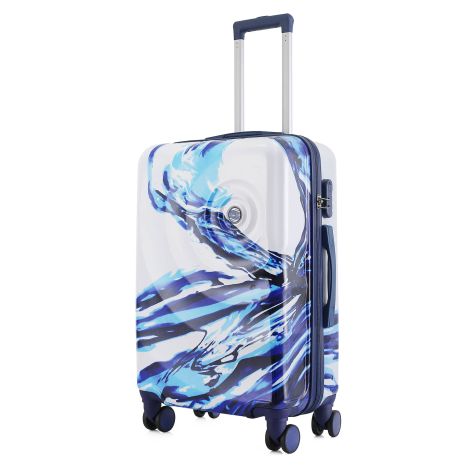 Чемодан Semi Line 24" (M) White/Blue Print (T5653-2)