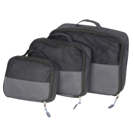 Набір дорожніх органайзерів Bo-Camp Travel Pack Cube 3 pc Anthracite (7504370)