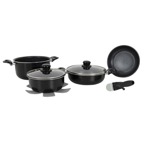 Набор посуды Gimex Cookware Set induction 7 предметів Black (6977222)