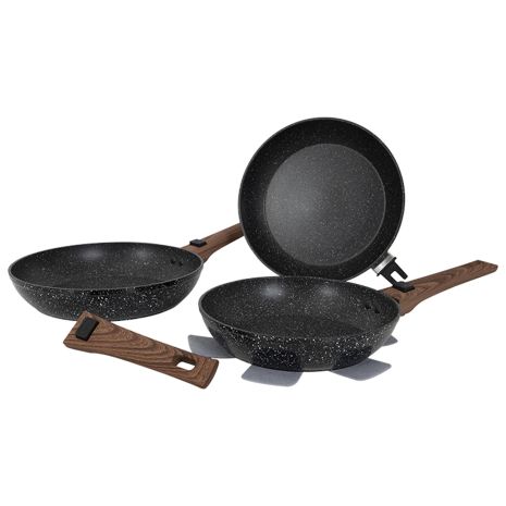 Набір сковорідок Gimex Frying Pan Set 3 предмета Black (6979264)
