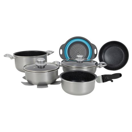 Набір посуду Gimex Cookware Set induction 9 предметів Silver (6977226)