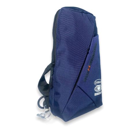 Сумка-слинг, 24005, фронтальный карман внутренний карман размеры: 30*17*6 см синий