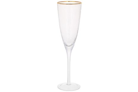 Бокал для шампанского с золотым кантом Donna, 280мл BonaDi 579-237