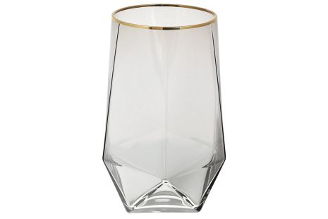 Склянка із золотим кантом Clio, 700мл, колір - димчастий сірий BonaDi 579-222