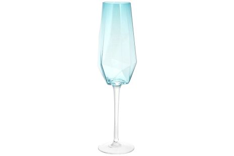 Келих для шампанського Monaco, 370мл, колір - крижаний блакитний BonaDi 579-227
