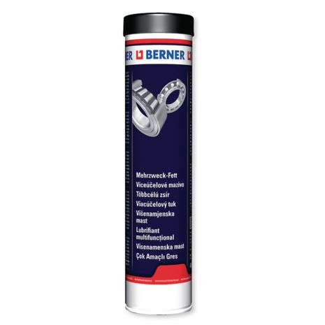 Пластичная литиевая смазка Berner, картридж 400 г