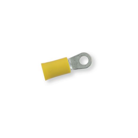 Клема обжимна ізольована кільцева жовта Ø 4,3 мм Berner 100 шт.