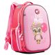 Школьный рюкзак YES, каркасный, два отделения, два боковых кармана, размер: 36*27*15 см, розовый Little Miss