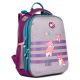Школьный рюкзак YES, каркасный, два отделения, два боковых кармана, размер: 38*30*15 см, сиренево-серый Corgi