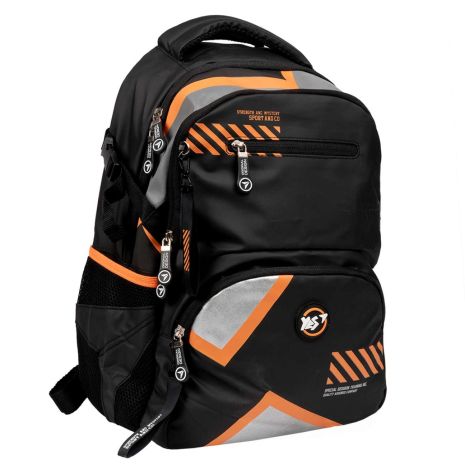 Шкільний рюкзак YES, два відділення, фронтальні кармани, бічні кармани розмір 41*30*13см чорний Urban design style