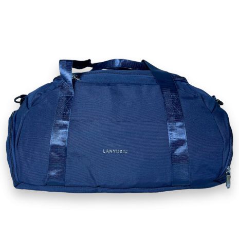 Сумка дорожня Lanyuxiu з карманом для взуття, одне відділення, знімний ремень, розмір: 50*25*23 см, синя