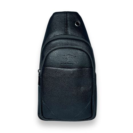 Сумка слинг Daishuwz, экокожа, два отделения, один фронтальный карман, внутренний карман, размер: 30*17*8 см, черный