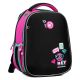 Шкільний рюкзак YES, каркасний, два відділення, бічні кишені, розмір: 35*28*15 см, чорно-рожевий Lovely Smile