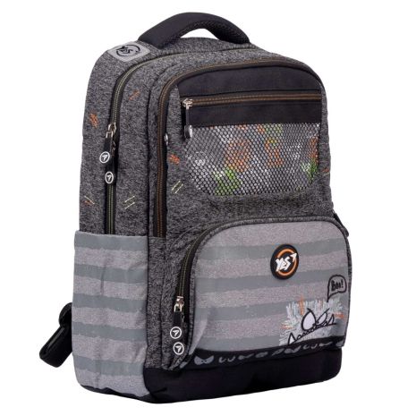 Шкільний рюкзак YES, два відділення, фронтальні кармани, бічні кармани, розмір: 39*28*15 см, сірий Monsters
