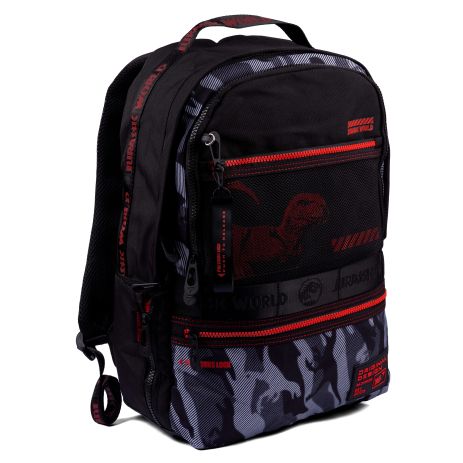Шкільний рюкзак YES, два відділення, фронтальні кармани, бічні кармани, розмір 44*30*14см, чорний Jurassic world