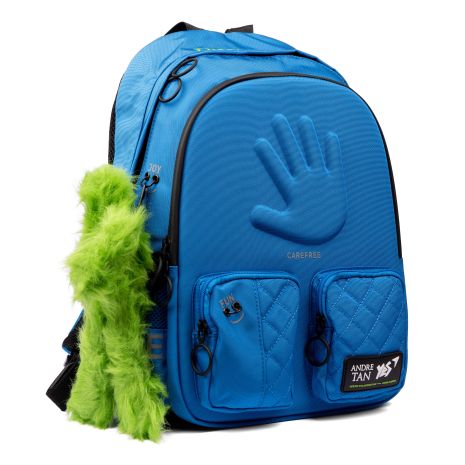 Шкільний рюкзак YES by Andre Tan, напівкаркасний, два відділення, фронтальні кармани розмір 40*30*14см Hand blue