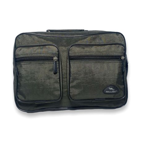 Чоловіча сумка через плече Wallaby 2647 два відділи 2 фронтальні накладні кармани розмір: 35*25*15 см, зелена