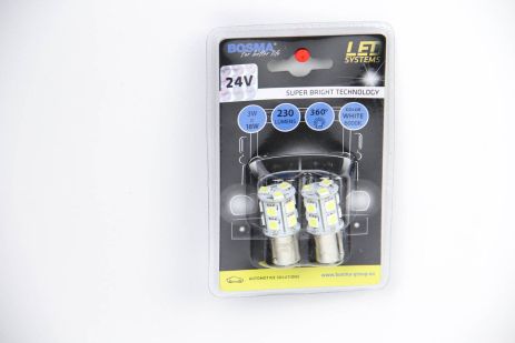 Автолампа BA15S LED 24V 13xSMD 5050 LED WHITE 2 шт., BOSMA (3062)