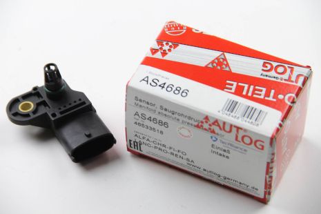 Датчик давления наддува (4 конт.) FIAT DOBLO/PUNTO/QUBO 0.9-1.6 96-, AUTLOG (AS4686)