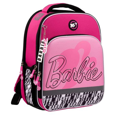Школьный рюкзак YES, каркасный, два основных отделения, фронтальный карман, размер: 39*29*15 см, розовый Barbie