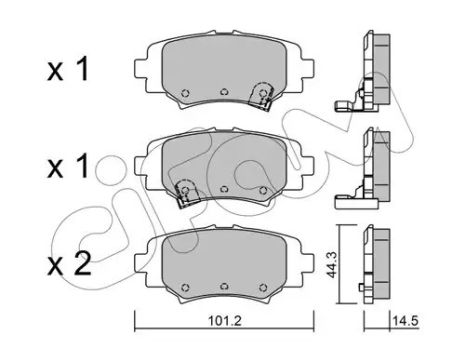 Колодки задні гальмівні Mazda 3 16-, CIFAM (8229930)
