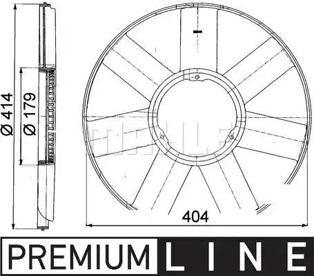 Крильчатка вентилятора BMW 3 (E46)/5 (E34)/X5 (E53) 1.7D-3.0D 85-05, MAHLE (CFW39000P)