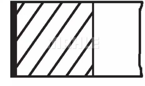 Кільце поршневе RENAULT 81,00 1,7i F2N/F3N , MAHLE/KNECHT (02182N0)