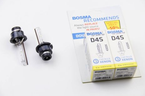 Ксенонова лампа D4S XENON 42V 35W P32D-5 4300K ​​Упаковка 2шт, BOSMA (9532D)