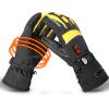 Зимові лижні рукавички з двостороннім підігрівом uWarm GA800A, з регулюванням температури, до 6 годин, 4000mAh, жовті, XL